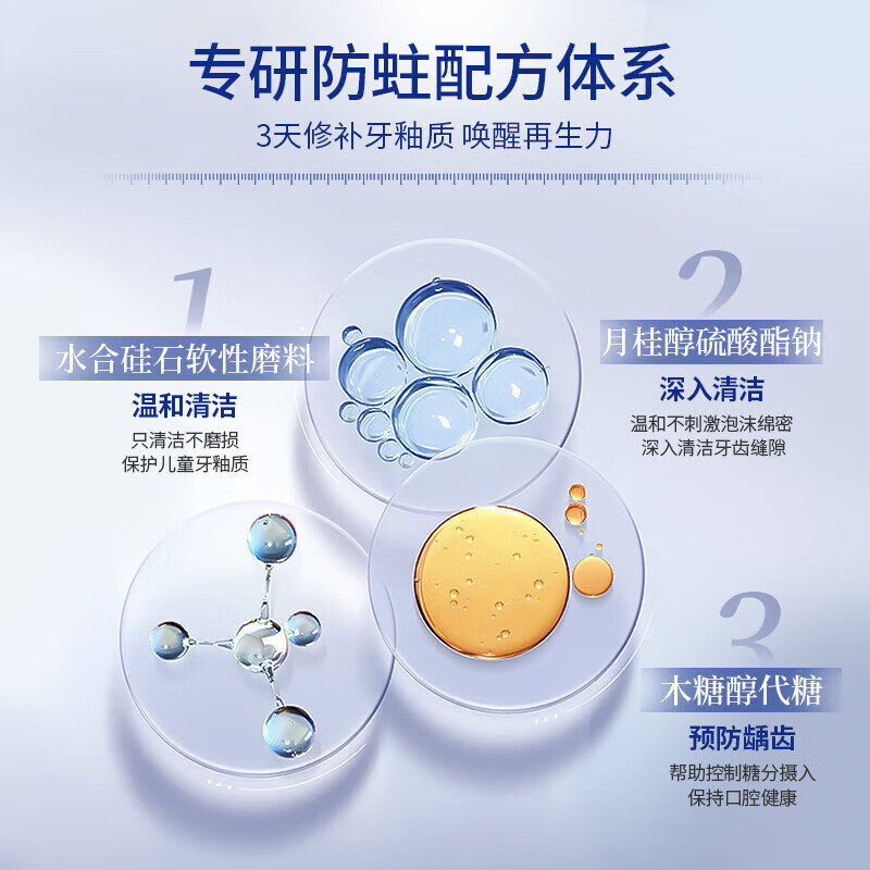 SOAO children's toothpaste 3-12 years old containing fluoride to prevent cavities Ora fluoride children's toothpaste gum care remove stains fresh breath 60g