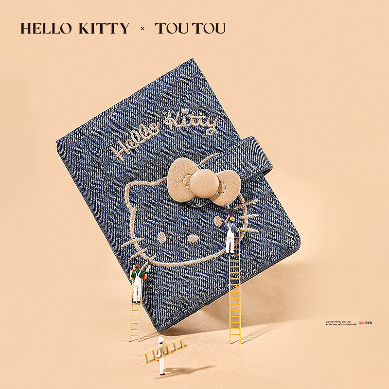 Toutouhellokitty Hello Kitty Hello kt denim wallet card bag to send girlfriend girl New Year's birthday Horse Year gift