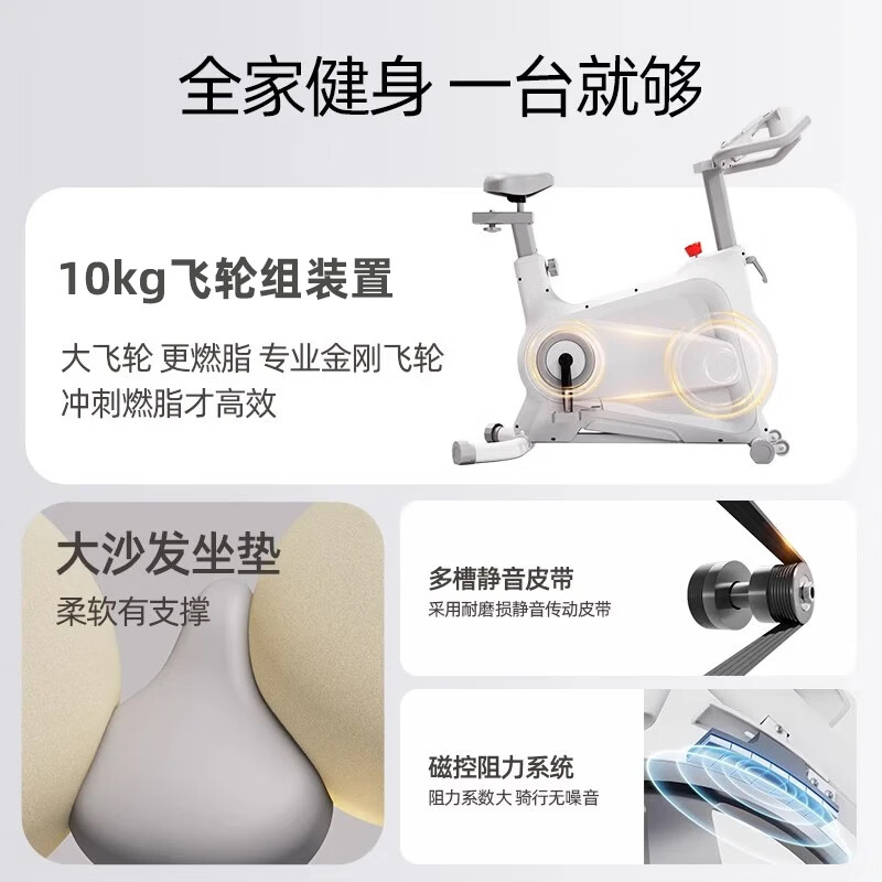 Peak Spinning Bike Home Indoor Sports Magnetic Silent Fitness Bike Weight Loss Fitness Equipment Luxury Black Physical Resistance/Bluetooth APP