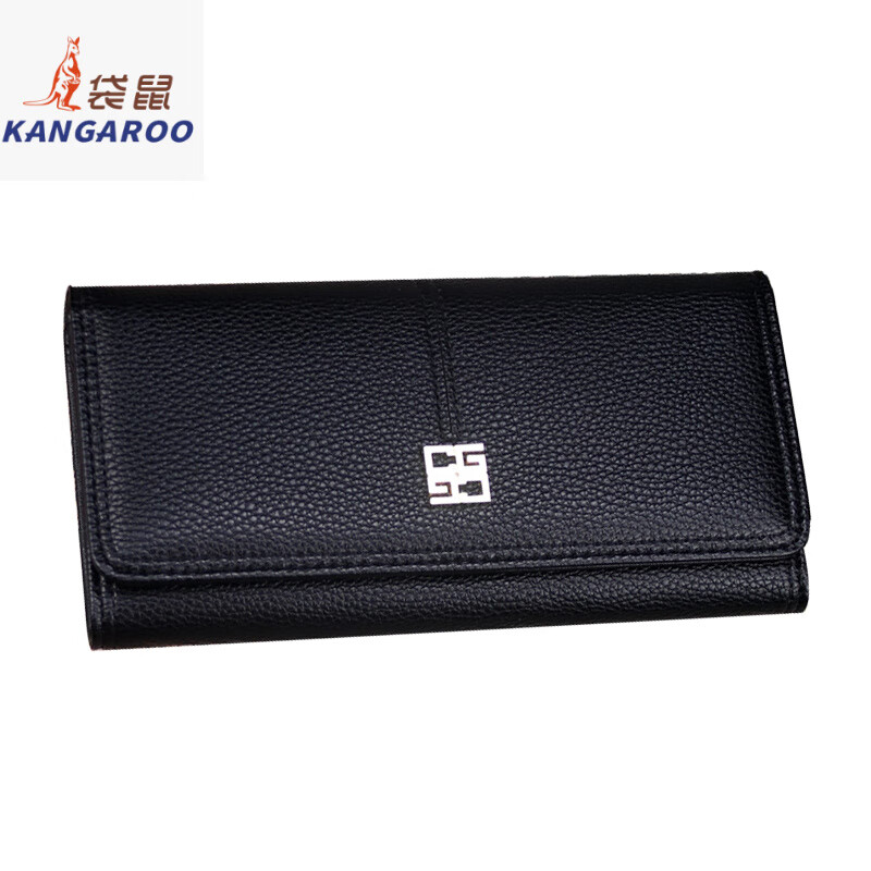 Kangaroo Wallet Women's Long Large Capacity Simple Wallet New Year's New Fashion Versatile Wallet Atmospheric Student Coin Purse Light Gray