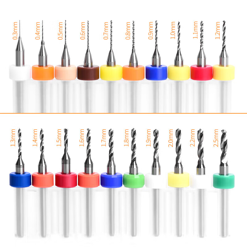 PCB drill bit tungsten steel micro small drill hard twist drill alloy ultra-fine 0.8/1/1.5mm high hardness precision PCB drill bit 1.1-2.0mm no specifications