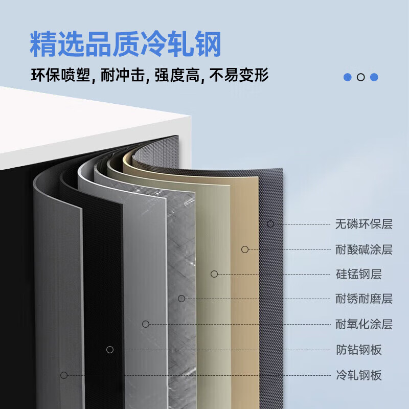 SHENGYI safe cabinet, electronic password cabinet, information filing cabinet, equipment cabinet, steel thickened confidential file cabinet, office iron cabinet, double section-with drawer-electronic password lock 0.8mm