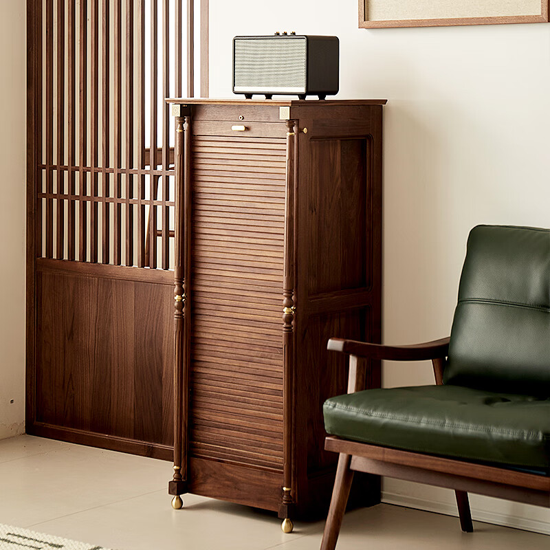 Faner dental cabinet solid wood North American black walnut tea set cabinet side cabinet medieval cabinet tea set stationery jewelry storage cabinet Infinite Creator eight drawers