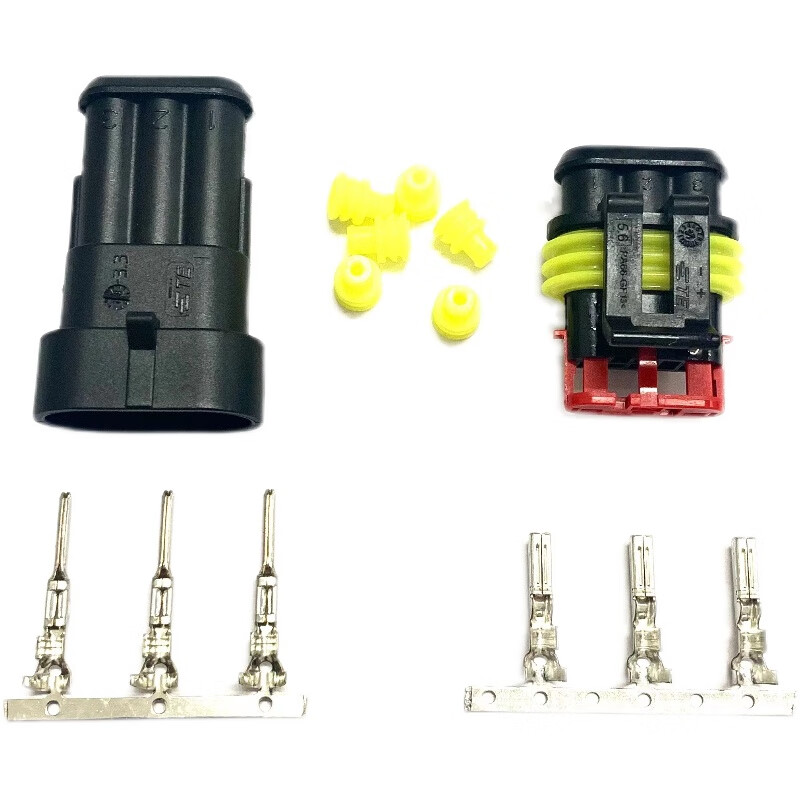 AMP TE Tyco TYCO automotive connector 282105-1 282087-1 male and female matching 3 holes 3 hole male and female complete set price
