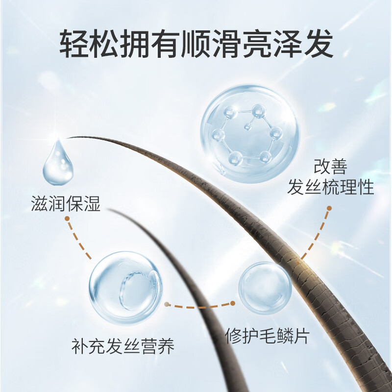 Bee flower soft and bright nutritional conditioner 1L silk protein moisturizing and hydrating hair care to reduce split ends, smooth and repair family pack soft and bright conditioner 450ml*1 bottle soft and bright