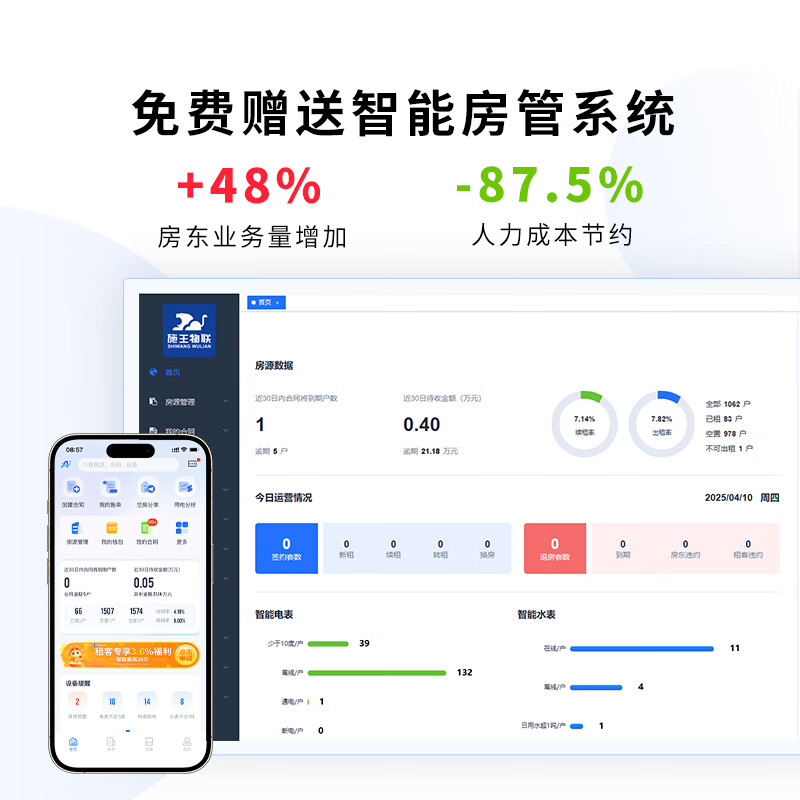 Shiwang IoT prepaid single-phase rental housing dedicated remote control recharge meter reading three-phase four-wire smart meter 4G guide rail