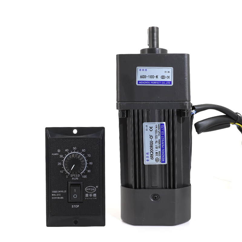 Yue Changsheng 200W 220V speed regulating motor/reduction motor adjustable speed motor 6Rk200Gu-Cf Pufid motor 6GU75K (0-18 revolutions per minute, motor with brake + speed regulator