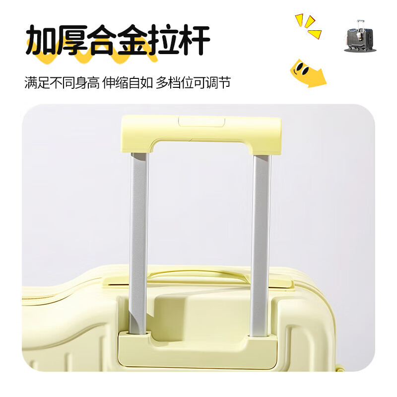 Jingyan children's suitcase, rideable, small boarding suitcase, trolley suitcase, suitable for boarding the plane, student suitcase, mint blue, upgraded six wheels + cup holder + rideable, 20 inches, free checked high-end version