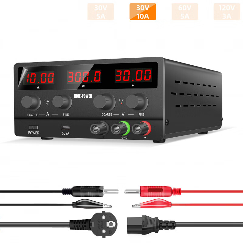 KUAIQU mini horizontal SPS-H3010 AC to DC regulated power supply black LCD screen 60V industrial maintenance power supply white SPS-H3206 32V6A