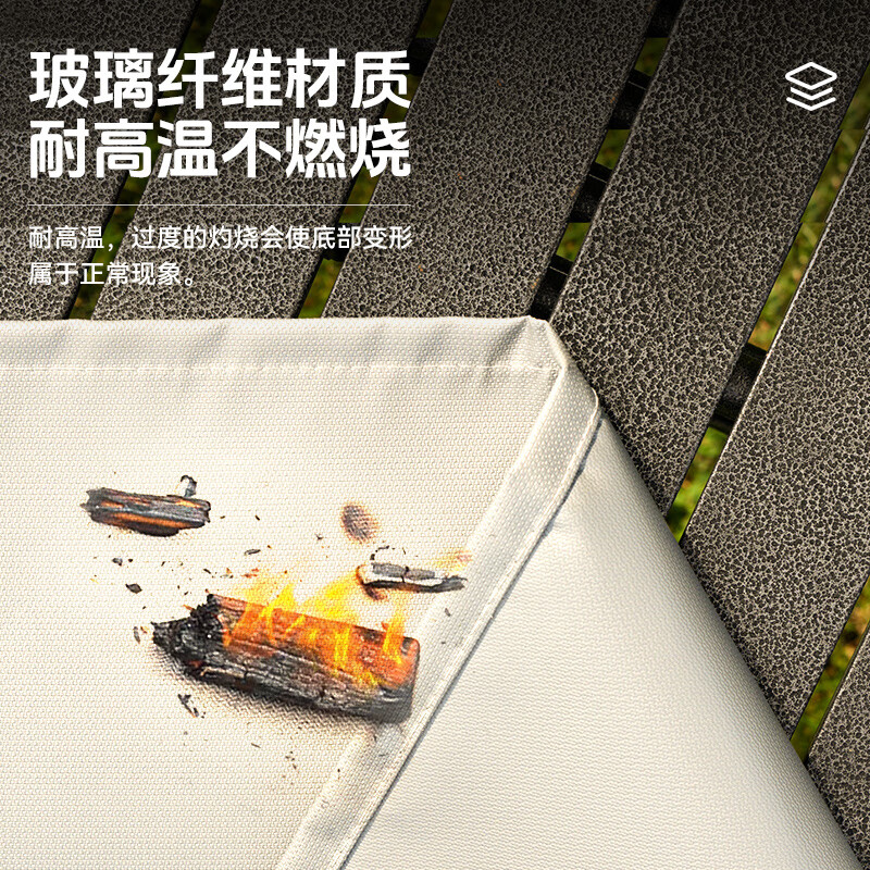 Flame Warrior outdoor camping fireproof mat camping cloth flame retardant high temperature insulation picnic barbecue silicone fire extinguishing blanket fireproof mat 35*35