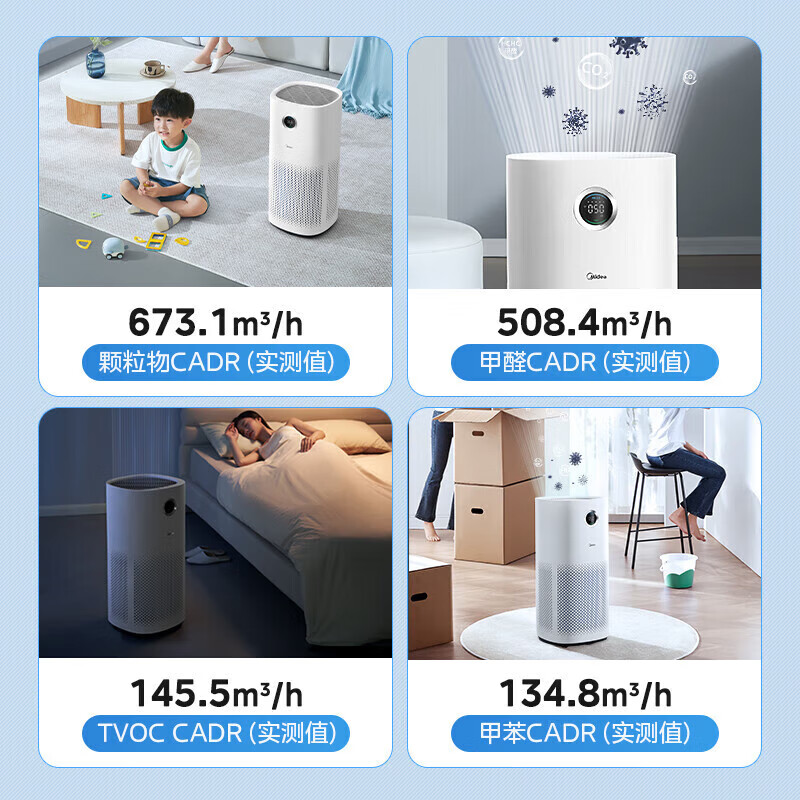 Midea maternal and child certified air purifier decomposes formaldehyde, removes smoke and odor allergens, pets suck cat hair, air sterilizer Forest Home New Product Launch Midea Purifier RX600