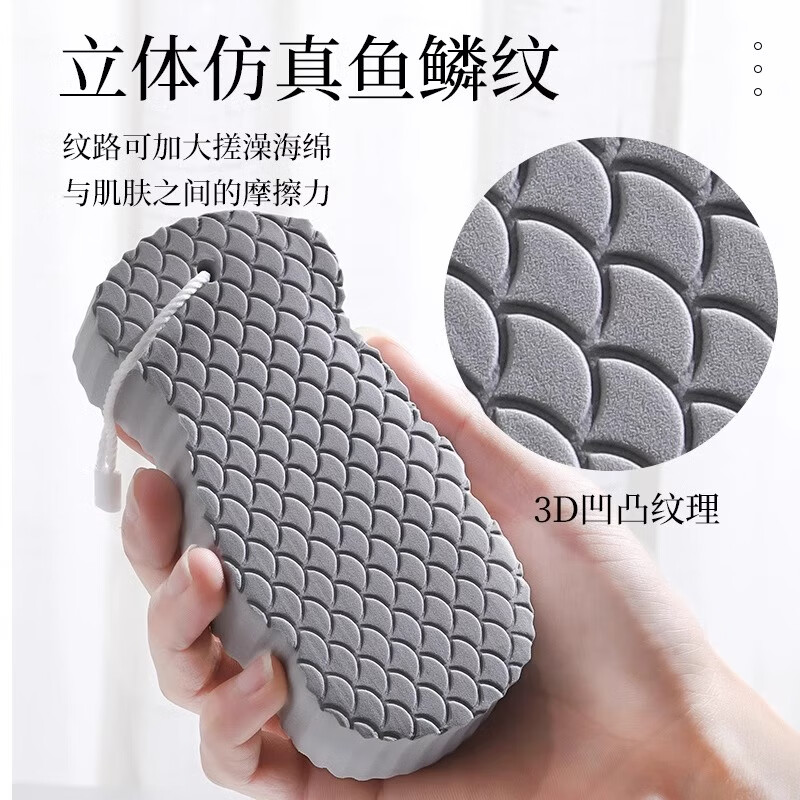 Mu Yunyao German powerful bath towel sponge mud rub magic tool for adults, children and babies, painless bath sponge, blue 3D three-dimensional bath sponge, thickened and upgraded, absorbs water faster