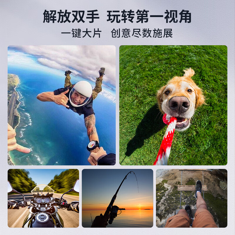 MAMEN Action Camera Hanging Neck Bracket First View Shooting Accessory Suitable for DJI Shadowstone GoPro/Action/Acepro 360 Free Chest Fixed Bracket Straps