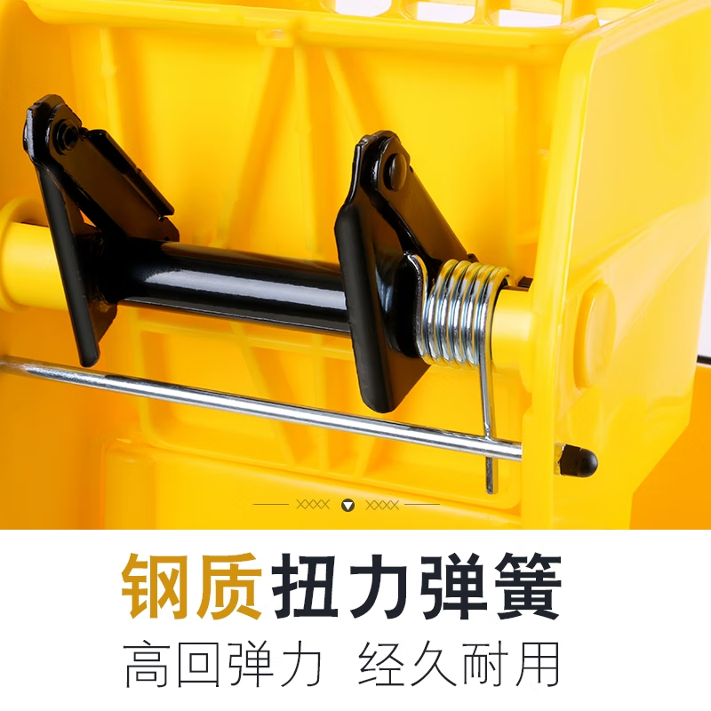 24L water press truck mop bucket squeeze bucket household commercial mop bucket cleaning mop truck floor mop bucket hand-free washing mopping bucket upgraded version extra thick 24L water press truck a must-have for home use