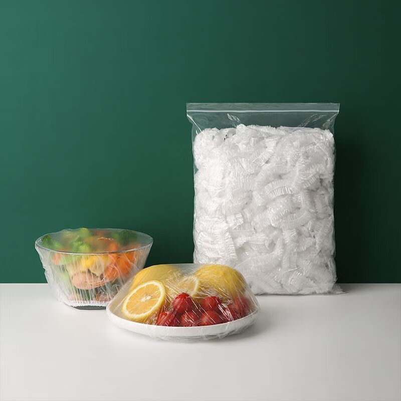 MIEHONE plastic wrap cover for leftover rice preservation cover, disposable cover, multi-functional dust-proof elastic bag, plastic wrap cover, 100 pieces