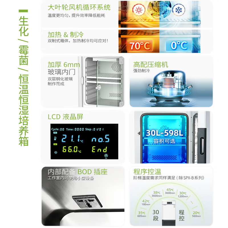 Lichen (LICHEN) laboratory biochemical incubator constant temperature incubator low temperature mold incubator seed germination constant temperature and humidity box partition (accessories not sold separately)