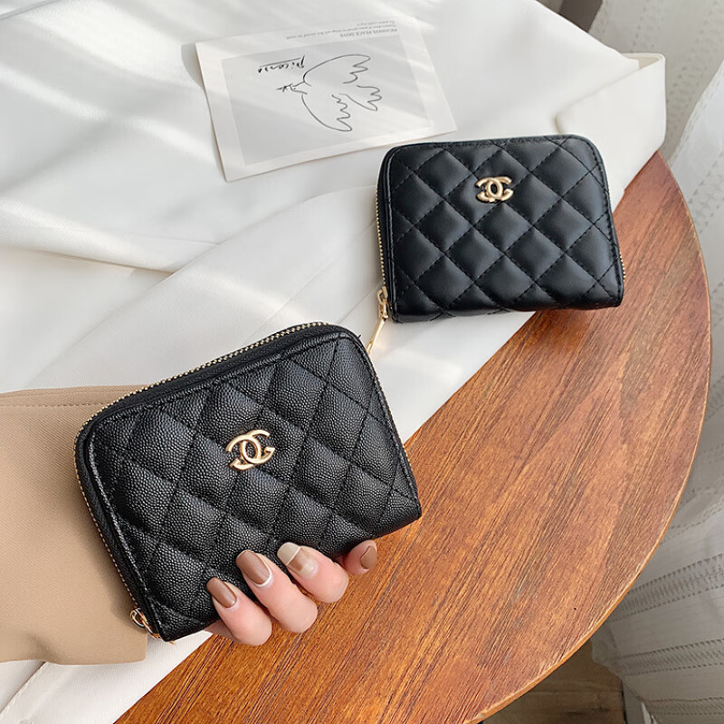 Kangaroo wallet women's long zipper embroidery fashion versatile mobile phone wallet short wallet large capacity European and American style coin purse sheepskin pattern short