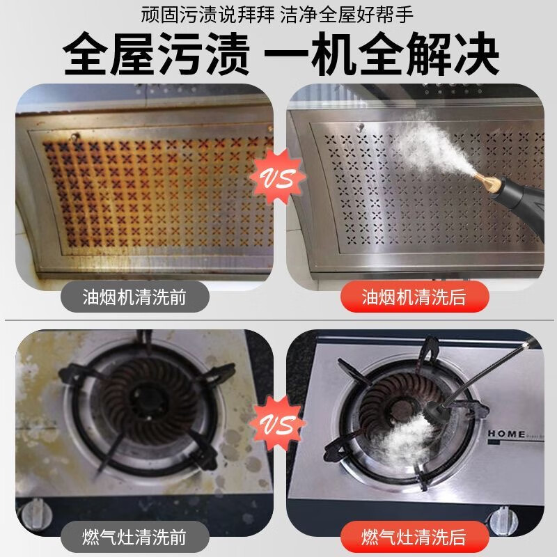 JD Logistics Home Steam Cleaner Accessories for Kitchen Air Conditioning Home Appliances Range Hood Cleaning Steel Ball Cleaning Brush Cloth Set Rag Cloth Apron Cleaning Set 1 Pack Replacement Steel Ball