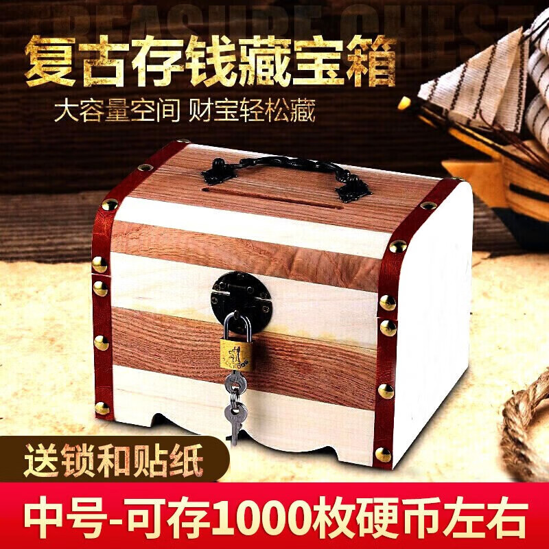 large locking piggy bank