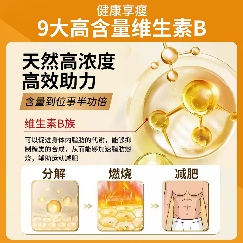 Swisse loses weight, slims belly, drains oil, improves metabolism, whole body, quickly loses weight, men's special vitamin B family fat burning metabolism tablets, metabolic ceiling, vitamin B family 60 tablets