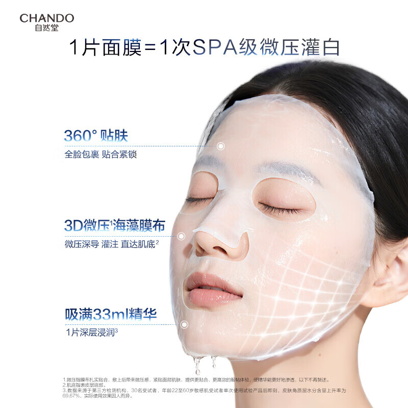 Chando Niacinamide Fine Whitening Ampoule Mask 20 pieces, brighten spots, improve redness and sensitive skin