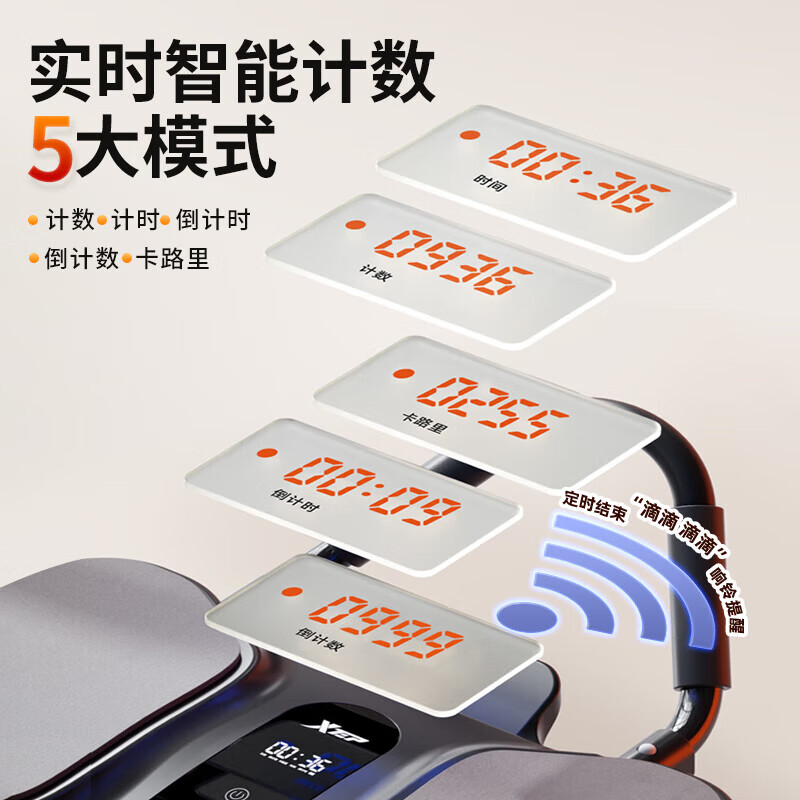 XTEP Abdominal Wheel Automatic Rebound Elbow Support Four-Wheel Home Tablet Exercise Abdominal Muscle Wheel Belt Auxiliary Men's and Women's Fitness Equipment Extra Large Four-Wheel Intelligent Counting Model + Automatic Rebound + Abdominal Wheel Special Pad