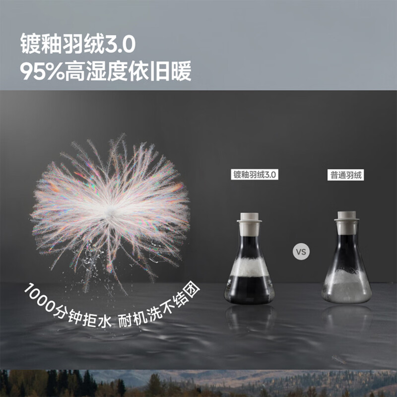 Beneunder Men's Water Repellent Down Jacket Warm Outdoor Windproof and Waterproof Machine Washable Hooded Jacket HD111 Mandu Black XL