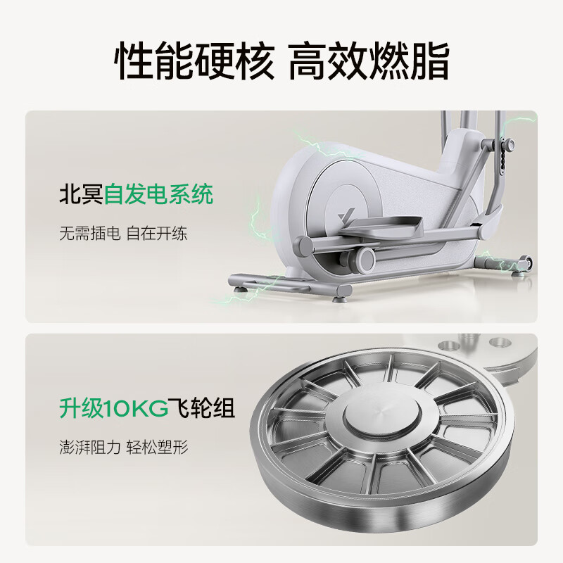 MERACH smart elliptical machine, home elliptical machine, space walker, sports and fitness equipment, Lingbo L7 Pro, newly upgraded - adjustable slope step length - self-generating