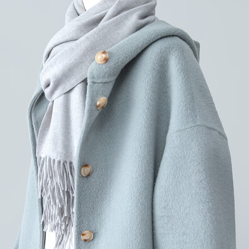 Sibai She Wool Coat 2025 Winter New Women's Literary Style Hooded Mid-Length Sheep Wool Top