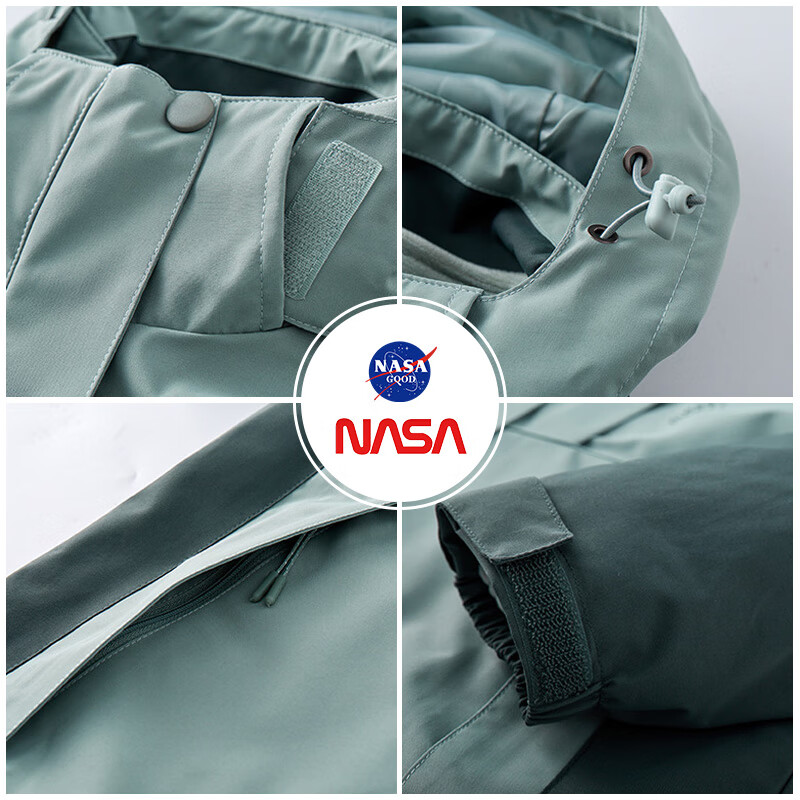 NASA GOOD assault jacket for men and women three-in-one two-piece set youth windproof warm autumn and winter top casual jacket red 5XL