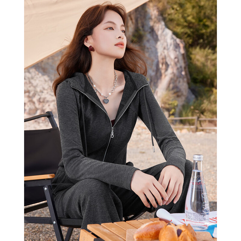 IEF/Aiyifu complete set of 2025 autumn and winter new simple casual sports style commuting upper and lower trousers