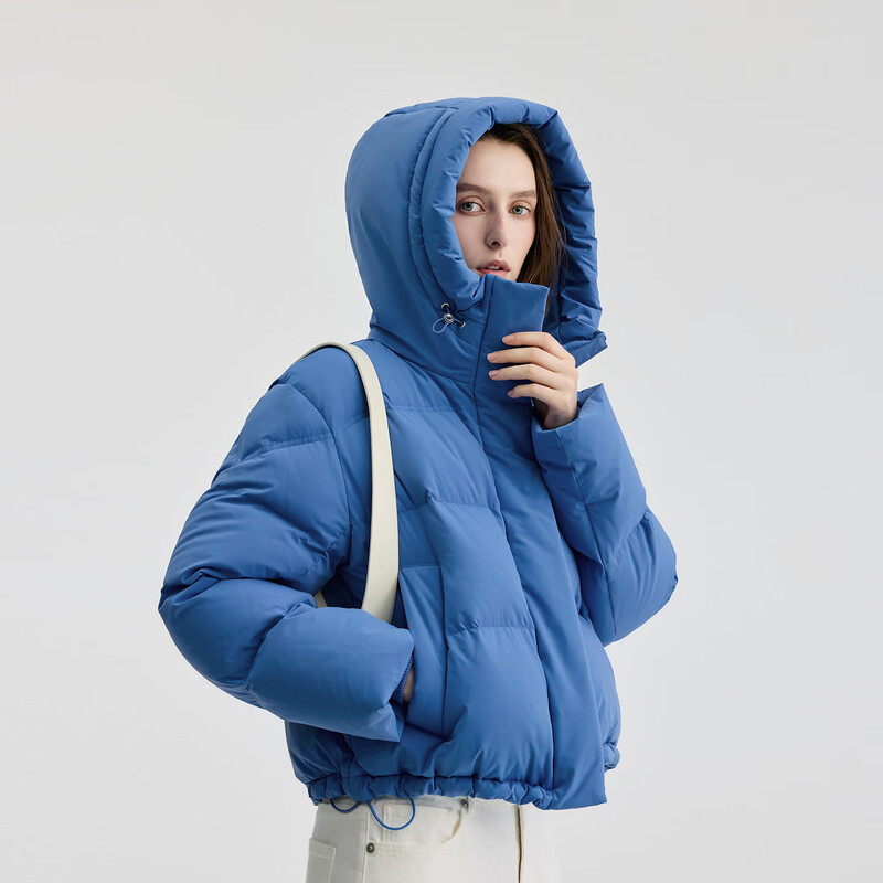 Bingjie BINJORA 25 winter short hooded down jacket for women 95 white duck down windproof puff down jacket J5400DI20D