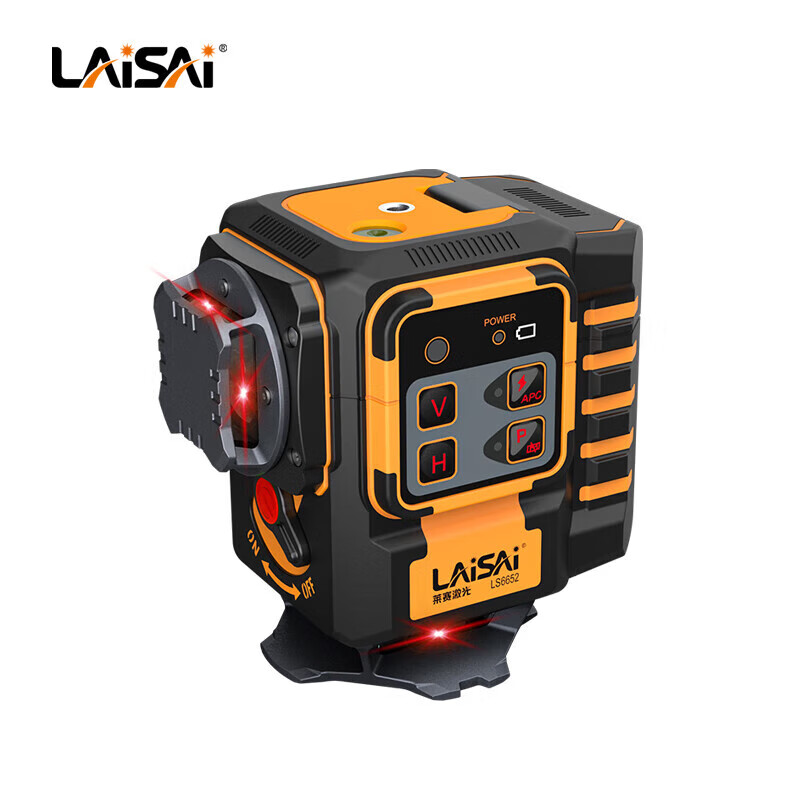 Laisai laser level red light 12-line level LS6652 imported light source high-brightness high-precision thin line floor-mounting instrument red light 12-line factory standard