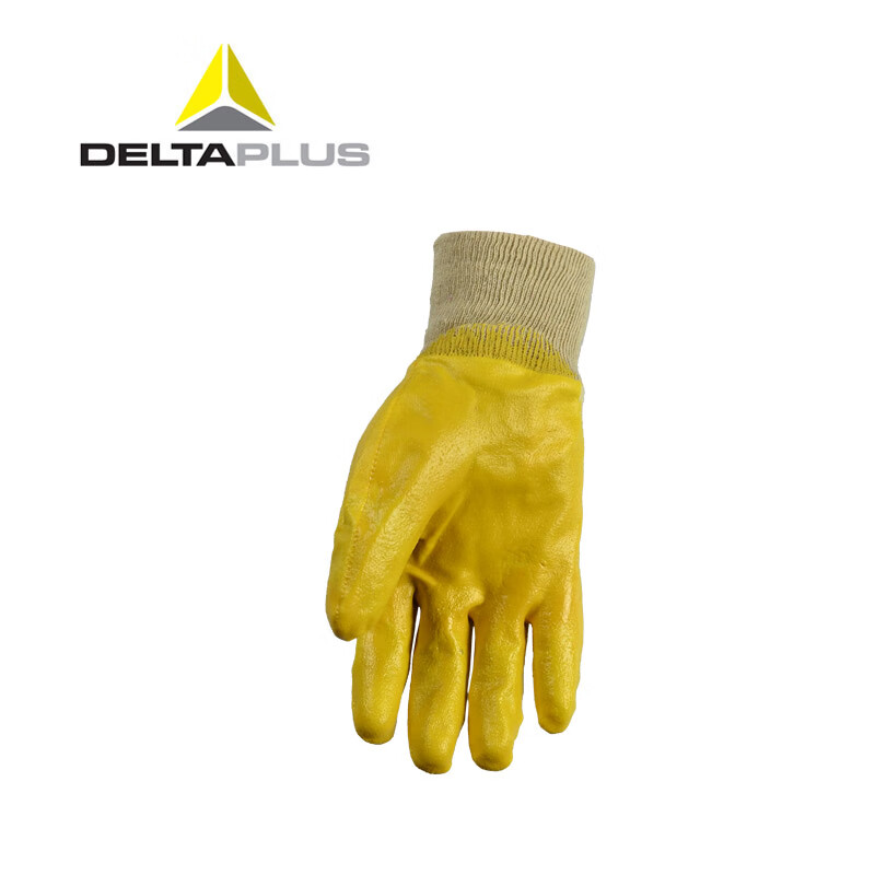 Delta 201015 coated gloves nitrile gloves wear-resistant oil-proof protective labor protection gloves 201015 yellow L