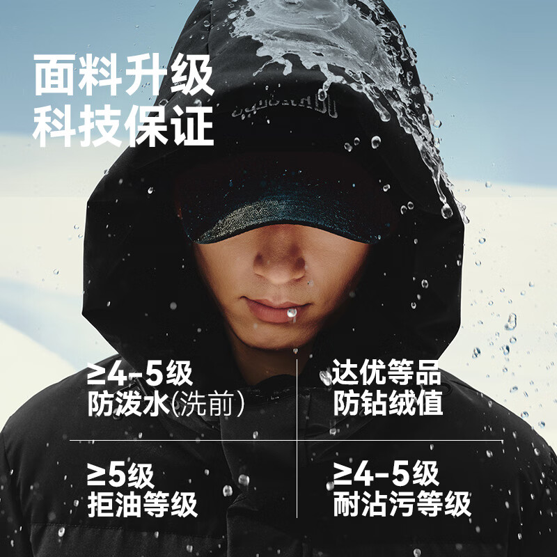 Made in Tokyo, new product launch, goose down jacket for men in extreme cold, imported 95 white goose down short women's down jacket, obsidian black XL