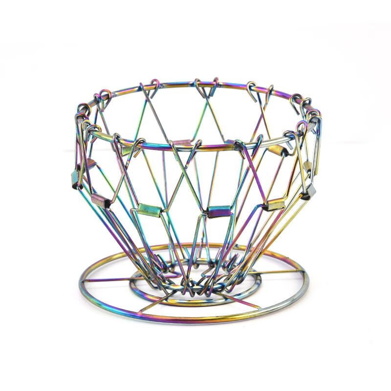 304 stainless steel coffee stand coffee filter hand brewed coffee drip stand Nordic outdoor folding portable filter cup silver