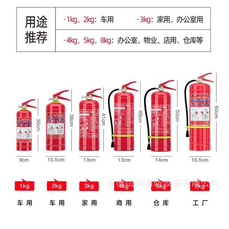 Green fire extinguisher portable trolley-type dry powder carbon dioxide water-based LvXiaoMFZ/ABC4kg/8kg/MT3 1KG portable dry powder fire extinguisher