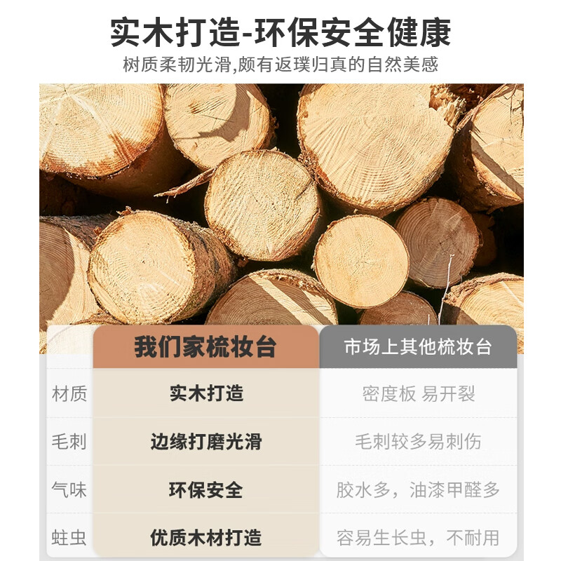 Black and white wood dressing table solid wood dressing table dressing table modern simple bedroom flip storage cabinet integrated combination dressing table black walnut color/with lights/dressing table made of solid wood shipped in one package + croissant chair 80 45 99.5cm