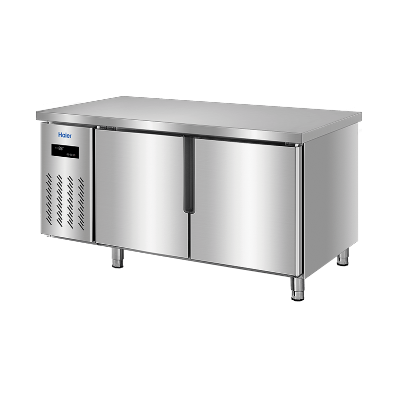 Haier commercial freezer stainless steel operating table fresh-keeping work platform kitchen refrigerator hotel restaurant canteen milk tea shop refrigeration frozen copper tube quick-frozen beef and mutton vegetables 1.5 meters 323 liters | Refrigeration/freezing conversion | Stainless steel