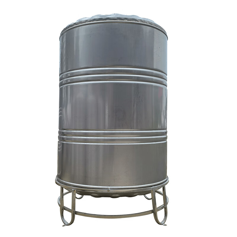 New Warriors stainless steel water tank 304 thickened agricultural large-capacity vertical horizontal water tower water storage tank household round bucket 1 ton vertical 304 stainless steel