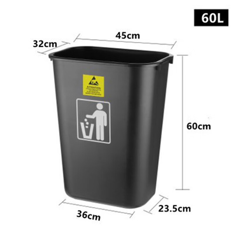 Anti-static trash can ESD industrial factory dust-free clean workshop special covered square plastic large storage barrel ESD2L covered transportation damaged replacement