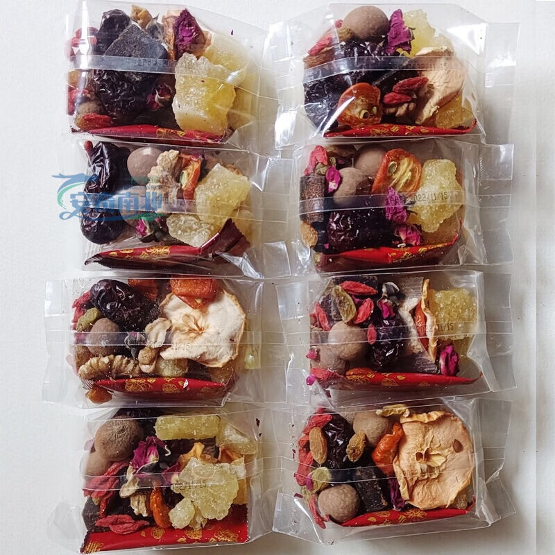 Food Huai Ningxia Babao Tea Rose Sauce Gaiwan Tea Sanbaotai Yinchuan Specialty Authentic Handmade Babao Tea Wolfberry Health Tea Authentic Traditional Old Flavor Babao Tea 750g 75g*10 bags with rose sauce