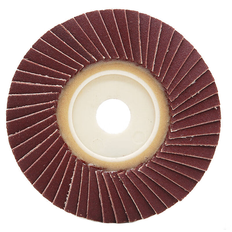 Louver impeller stainless steel polishing disc bendable flower-shaped impeller sandpaper louver blade black sand grinding disc Yongliang 80 mesh red sand soft edge 100 pieces