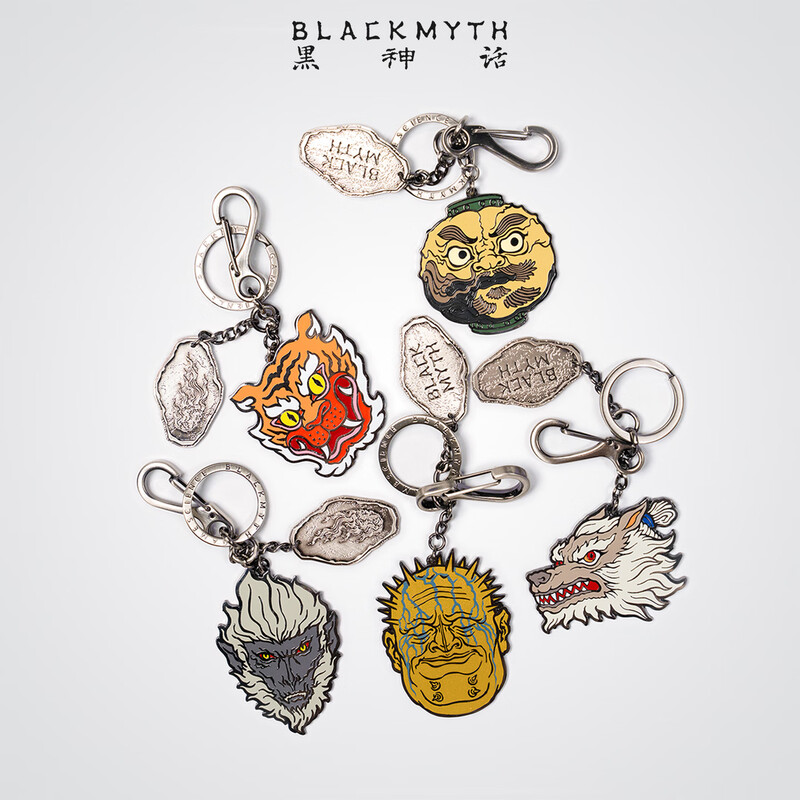 Black Myth Golden Pool Elder Color Changing Keychain Wukong Same Style Bag Pendant Temperature Changing Enamel Creative Pendant Collection Gift
