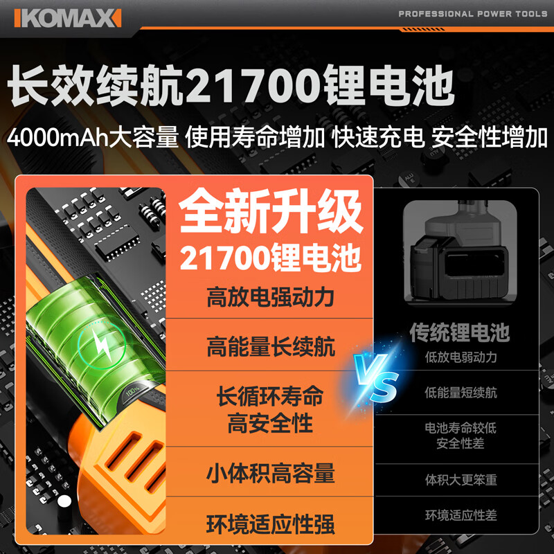 Komax electric pruning shears rechargeable powerful fruit tree garden pruning shears lithium battery garden shears pruning artifact 4V lithium battery pruning shears 2000 mAh