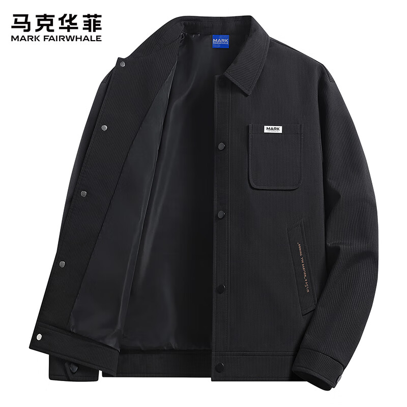 Mark Huafei Jacket Men's Work Jacket Men's Autumn and Winter 2025 New Hot Spring Autumn Men's Top XL Black