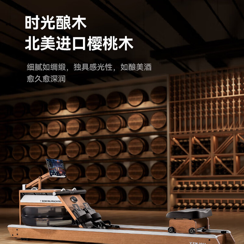 Merrick Jueying XR5 Jueying EMS water resistance rowing machine home gym equipment aerobic fitness high-end cherry wood North American FAS grade black walnut-EMS water magnetic dual resistance