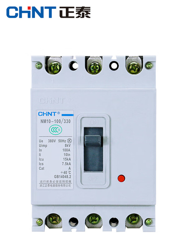 Chint air switch household 100A three-phase plastic case circuit breaker 3P Nm10 60A 40A 200A 250A 60A 3P