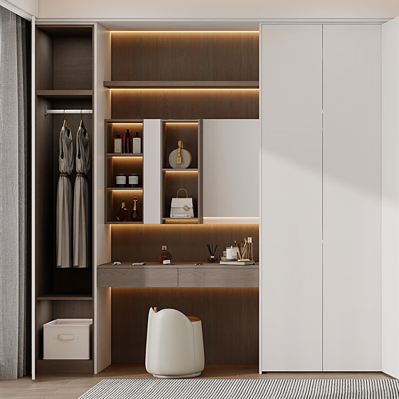 Quanyou (QUANU) Quanyou whole house custom-made cloakroom and bedroom home one-door to top integrated wardrobe storage cabinet master bedroom furniture custom-made 629/ (the specific amount is subject to the design plan)