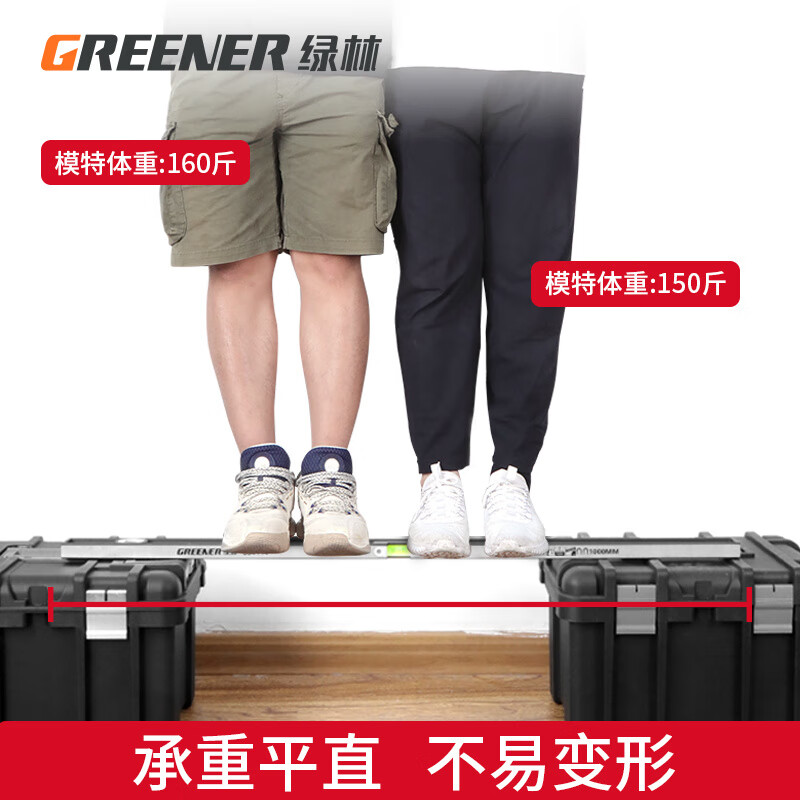 Green forest level high-precision household leveling instrument tool fan small strong magnetic ruler solid anti-fall multi-function ruler 300mm solid cast aluminum non-magnetic industrial grade high precision